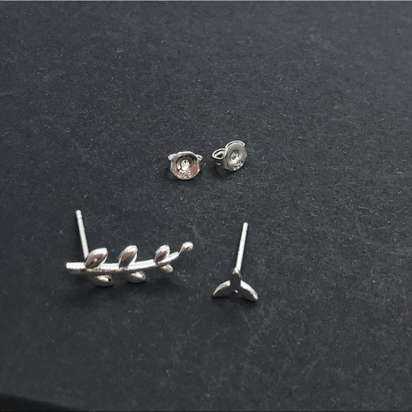 Sterling Silver 925 Stud Earrings - Picture 2 of 4